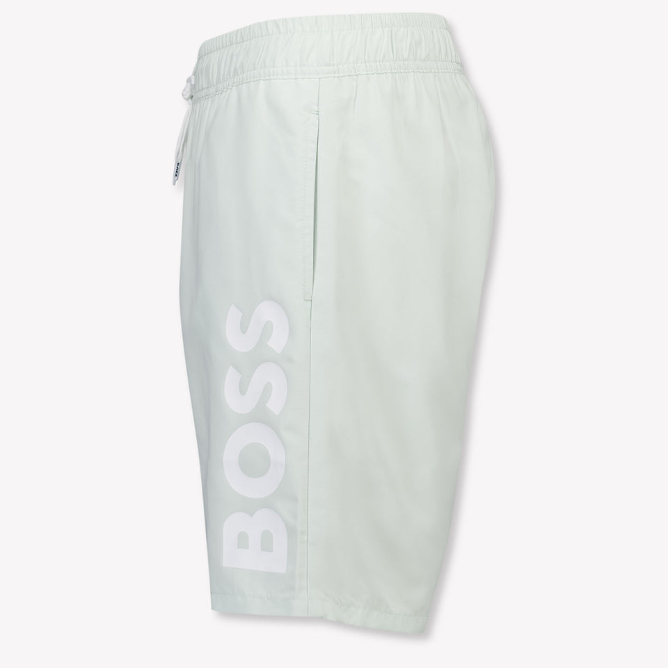 Boss Kids Boys Swimwear In Mint