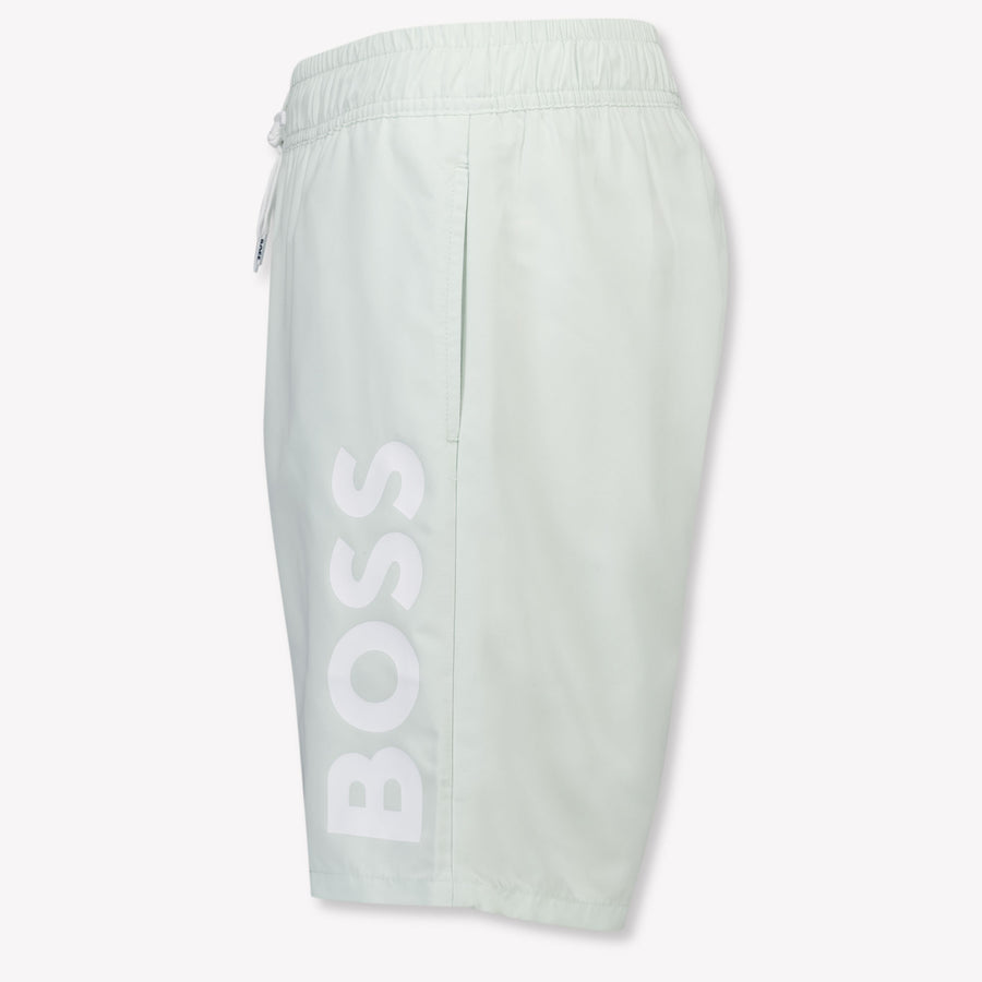 Boss Kids Boys Swimwear In Mint