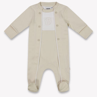 Boss Baby Boys Playsuit In Beige