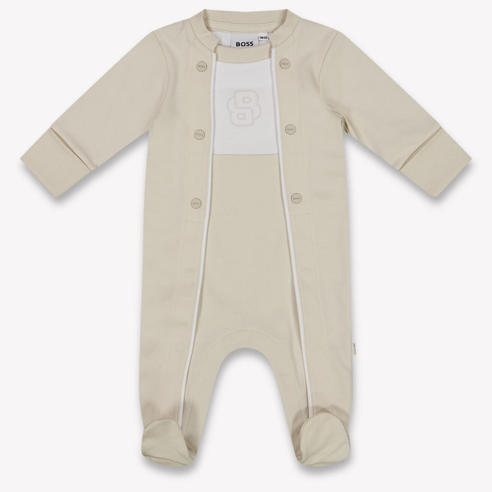 Boss Baby Boys Playsuit In Beige
