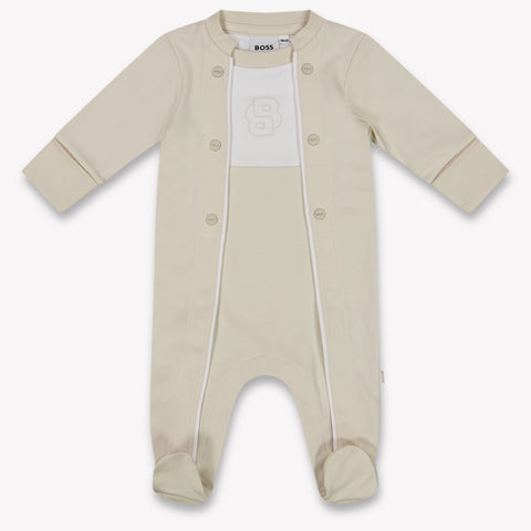 Boss Baby Boys Playsuit In Beige