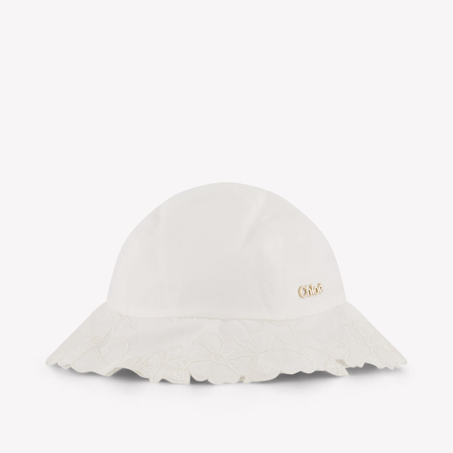 Chloe Baby Girls Hat In White