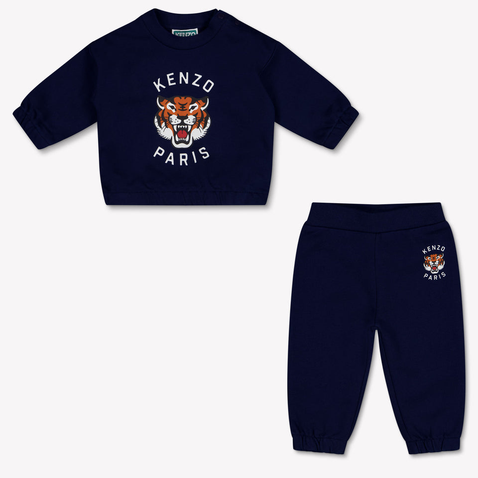 Kenzo Kids Baby Jongens Joggingpak In Navy