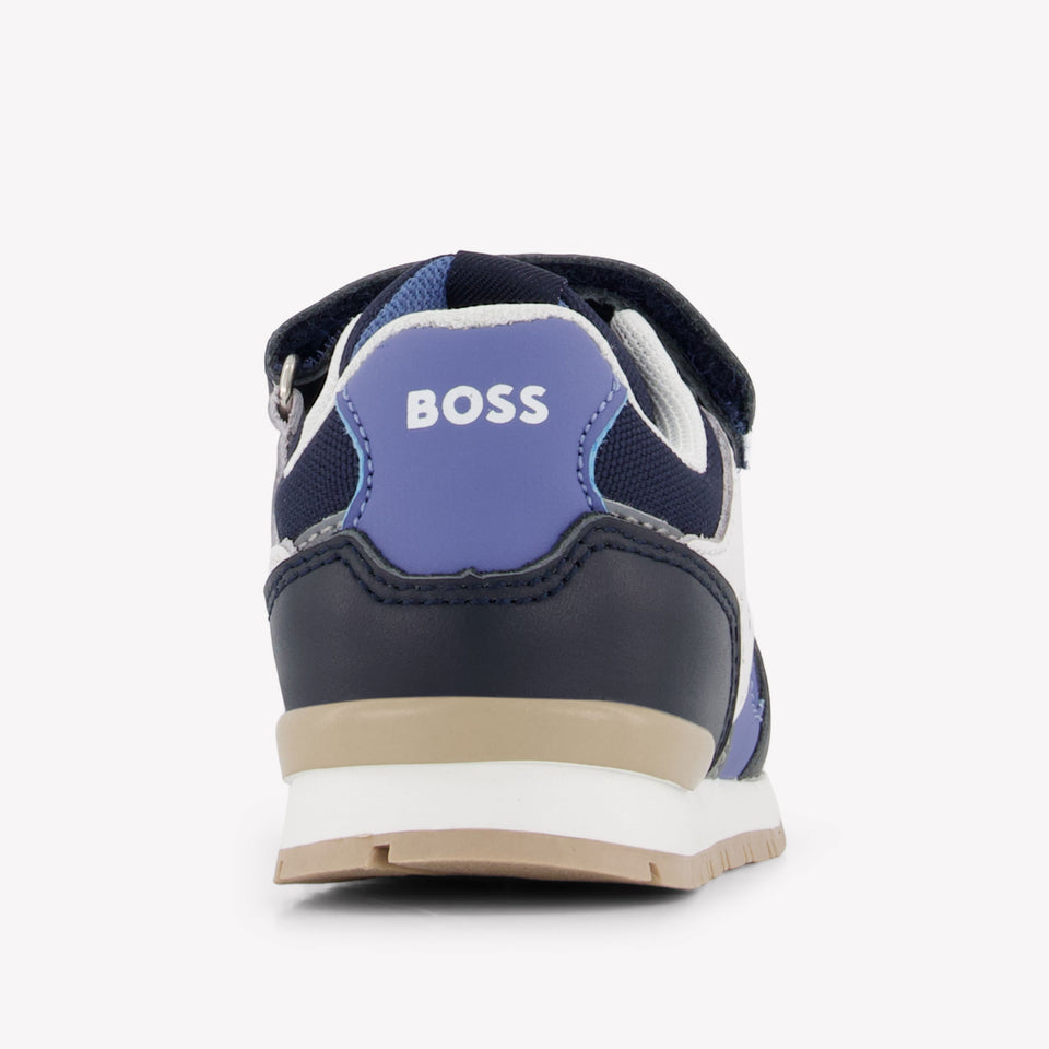 Boss Jongens Sneakers In Navy