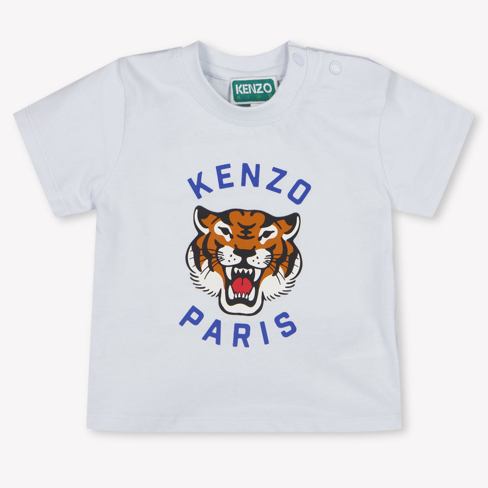 Kenzo Kids Baby Jongens T-Shirt In Licht Blauw