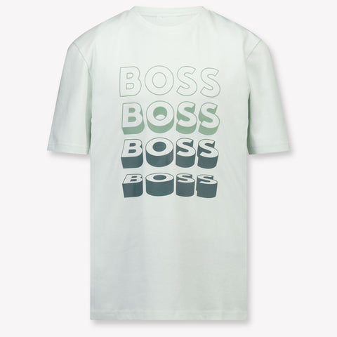 Boss Kinder Jongens T-Shirt In Mint