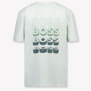 Boss Kids Boys T-Shirt In Mint