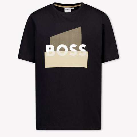 Boss Kinder Jongens T-Shirt In Zwart