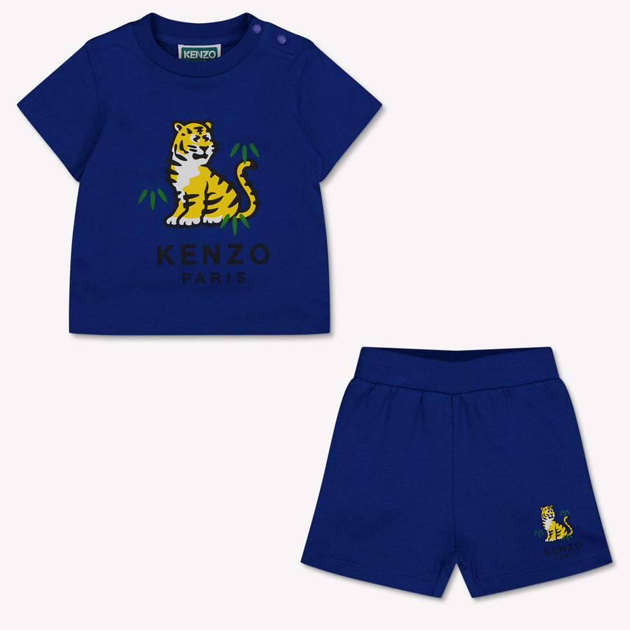 Kenzo Kids Baby Boys Set In Cobalt Blue