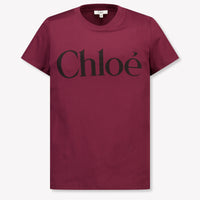 Chloe Kinder Meisjes T-Shirt In Bordeaux