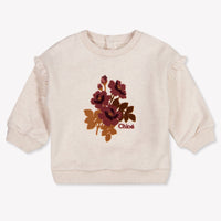 Chloe Baby Girls Sweater In Light Beige