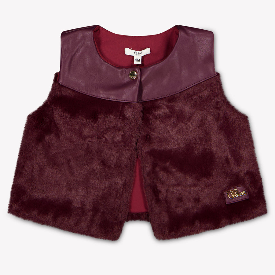 Chloe Baby Girls Bodywarmer In Bordeaux