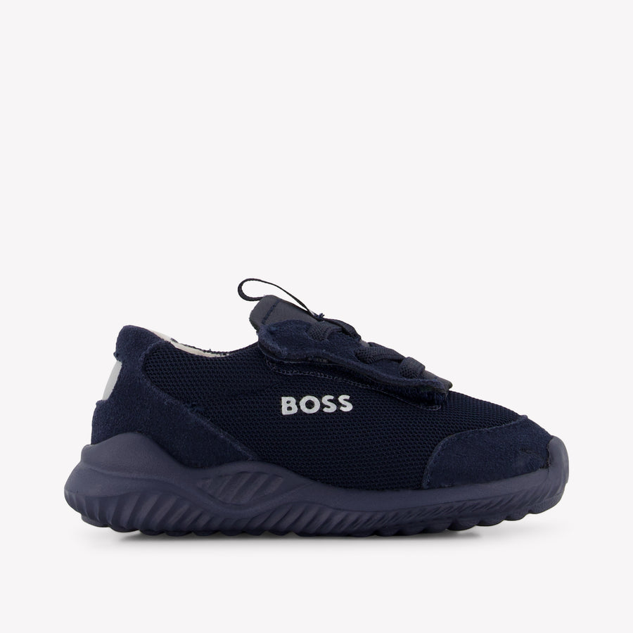 Boss Jongens Sneakers In Navy