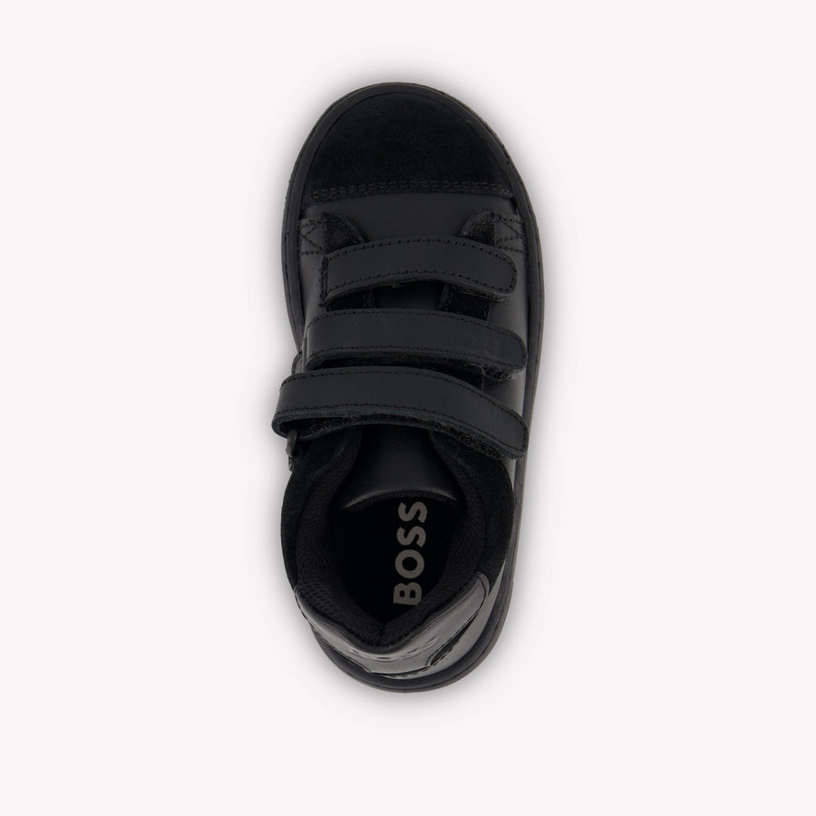 Boss Kinder Jongens Sneakers In Zwart