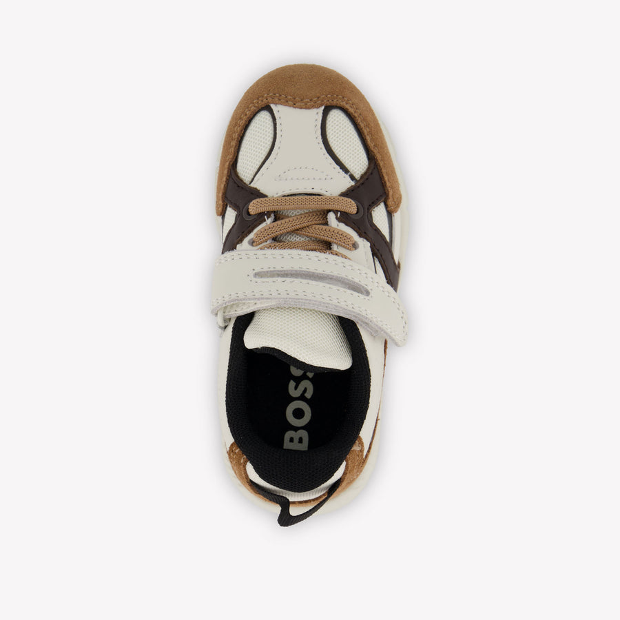 Boss Jongens Sneakers In Beige