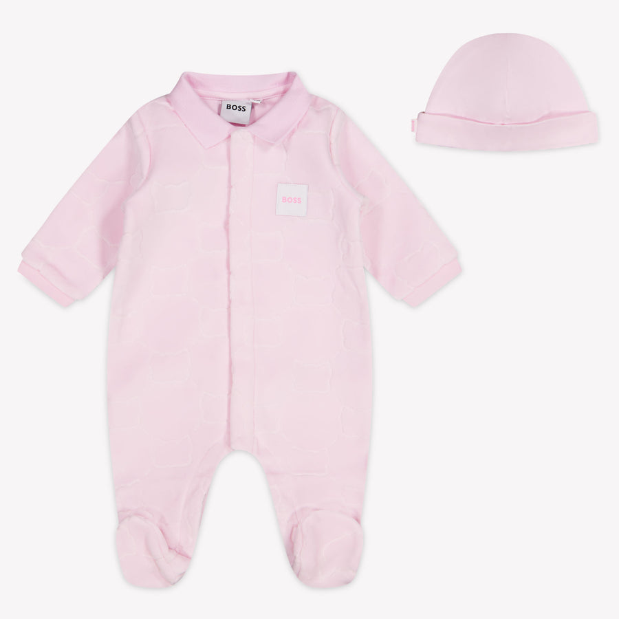 Boss Baby Girls Playsuit In Light Pink
