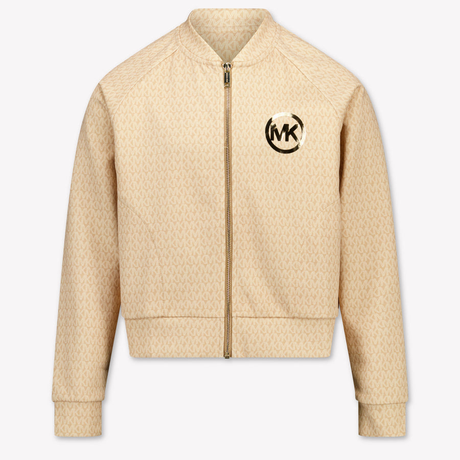 Michael Kors Kids Girls Cardigan In Beige
