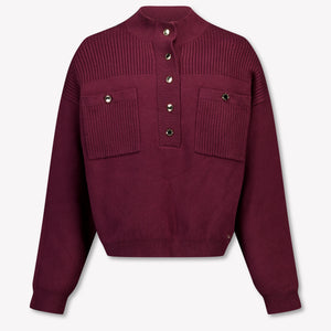 Chloe Kids Girls Sweater In Bordeaux