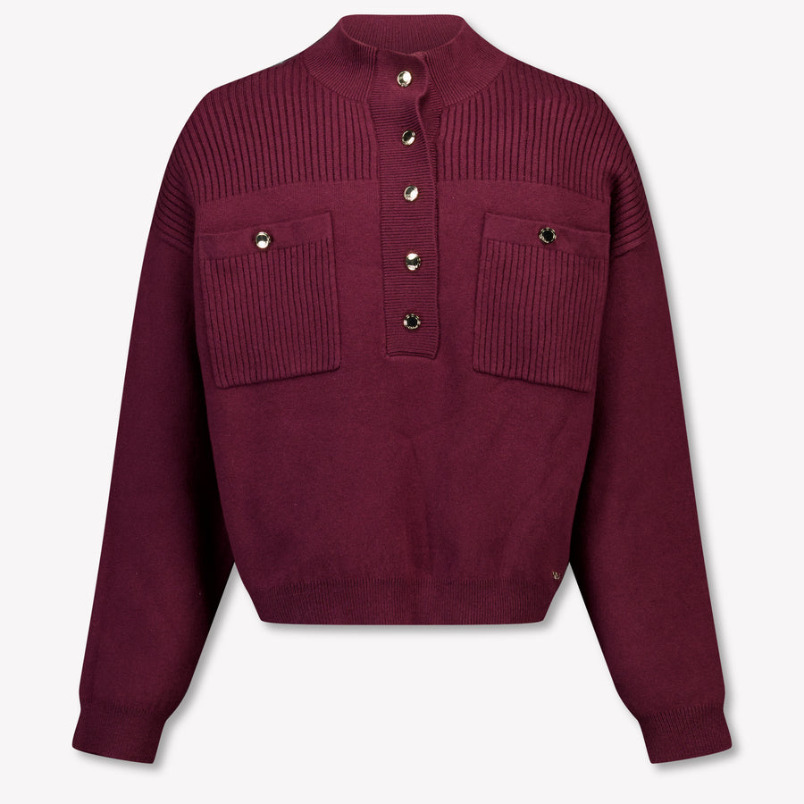Chloe Kids Girls Sweater In Bordeaux
