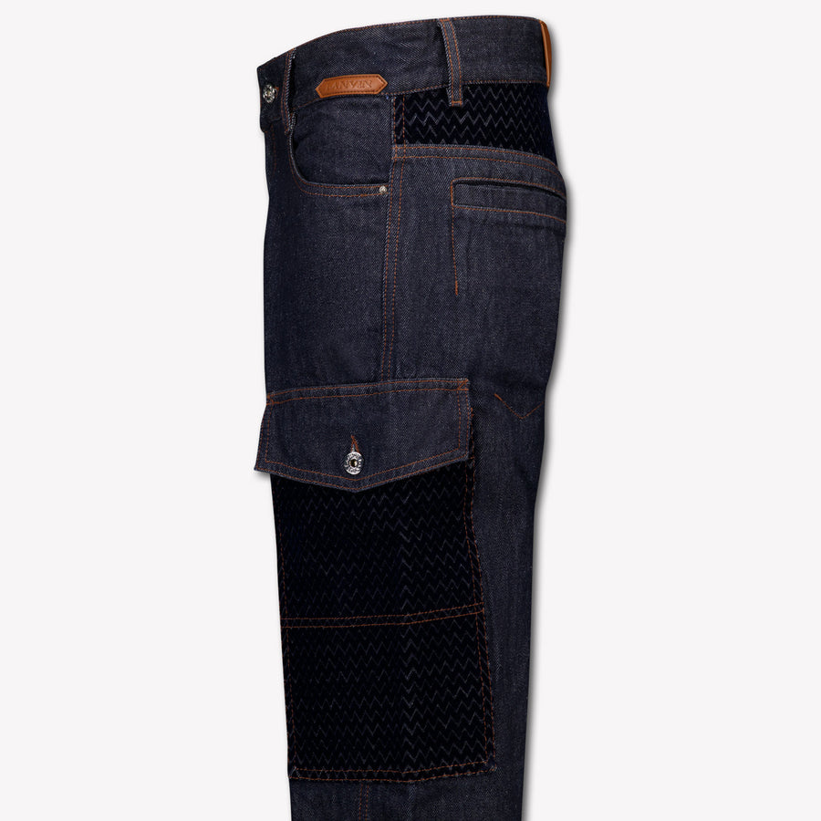 Lanvin Kids Boys Jeans In Dark Blue