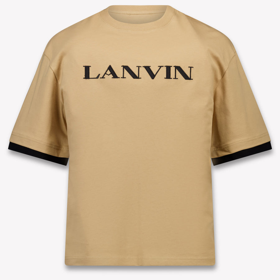Lanvin Kids Boys T-Shirt In Beige