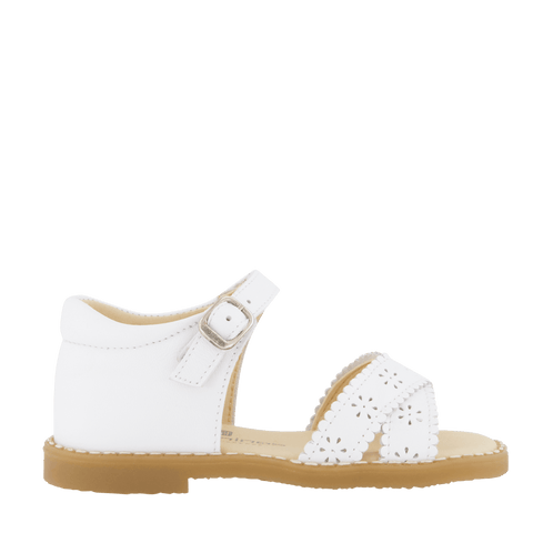 Andanes Kids Girls Sandals White
