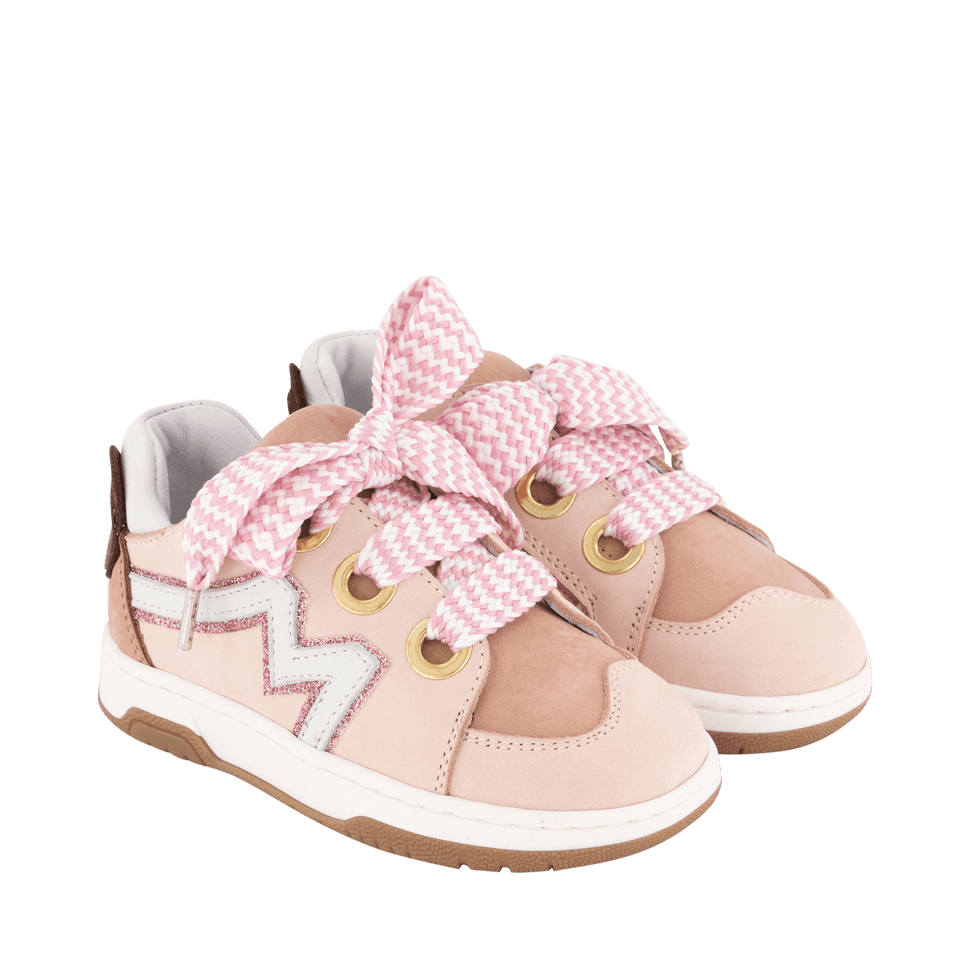 MonnaLisa Kids Girls Sneakers Light Pink