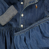Ralph Lauren Baby Girls Dress In Blue