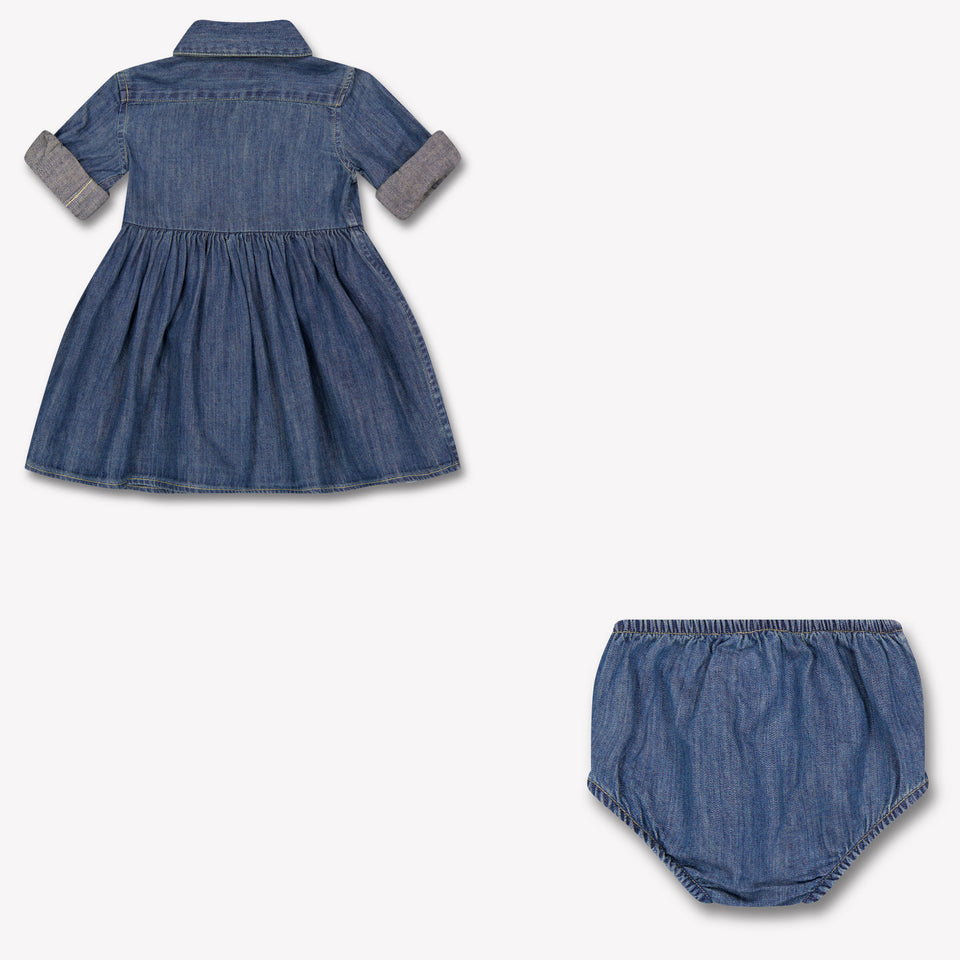 Ralph Lauren Baby Girls Dress In Blue