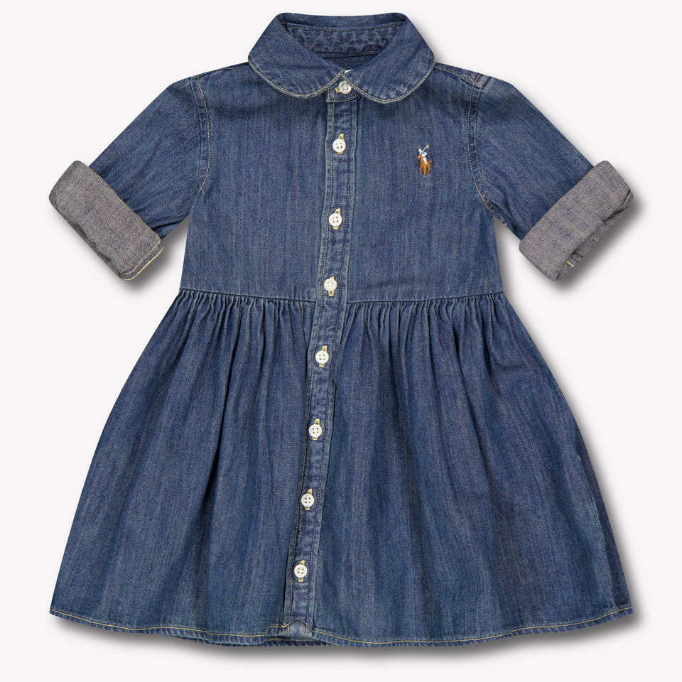 Ralph Lauren Baby Girls Dress In Blue