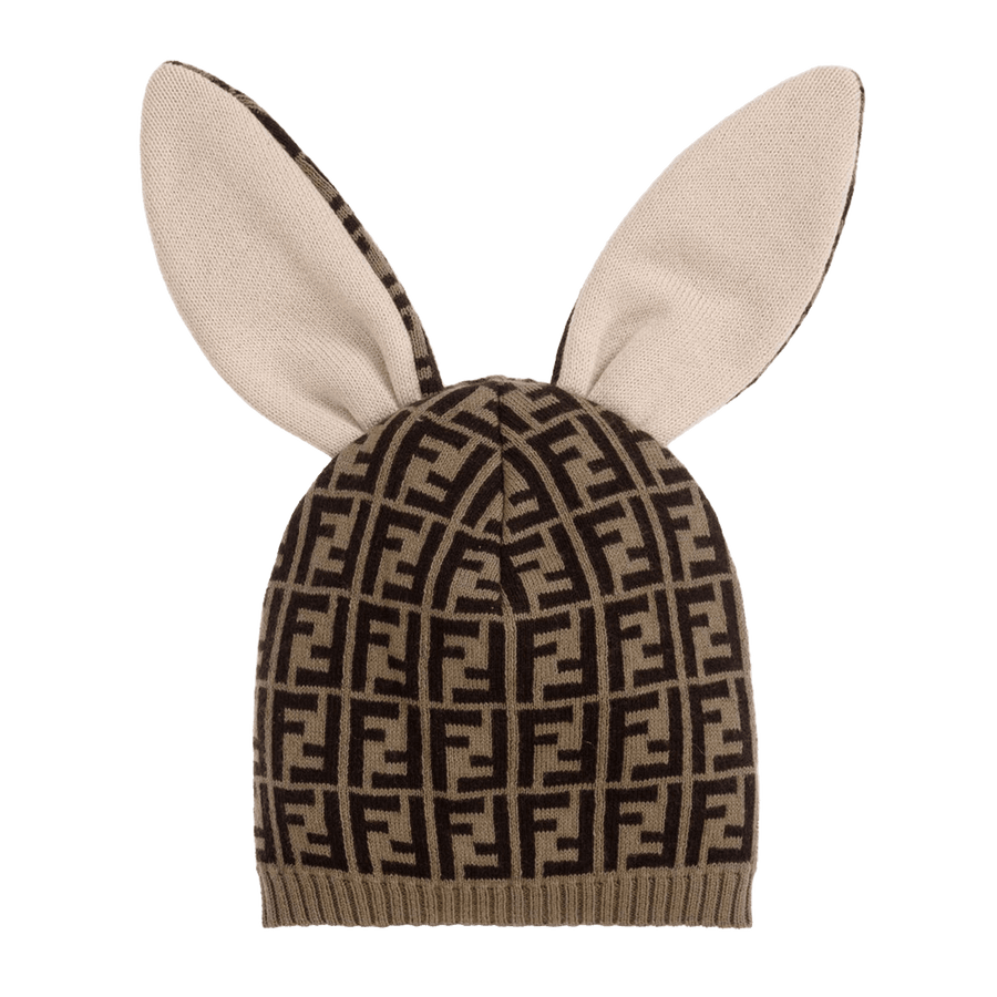 Fendi Baby Unisex Beanie Brown