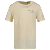 Calvin Klein Çocuk Boys T-Shirt Off Beyaz