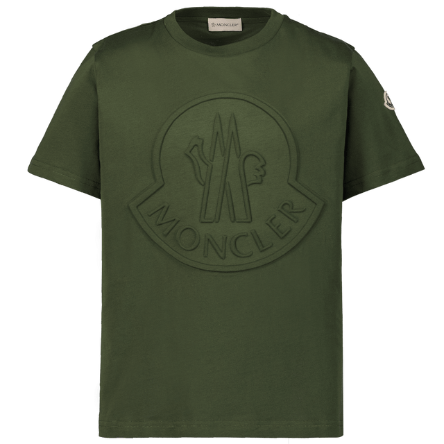 Moncler Kinder Jongens T-Shirt Donker Groen - Superstellar