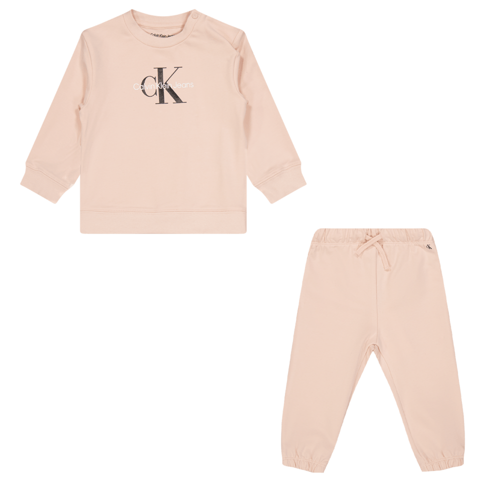 Calvin Klein Baby Girls Jogsuit Light Pink