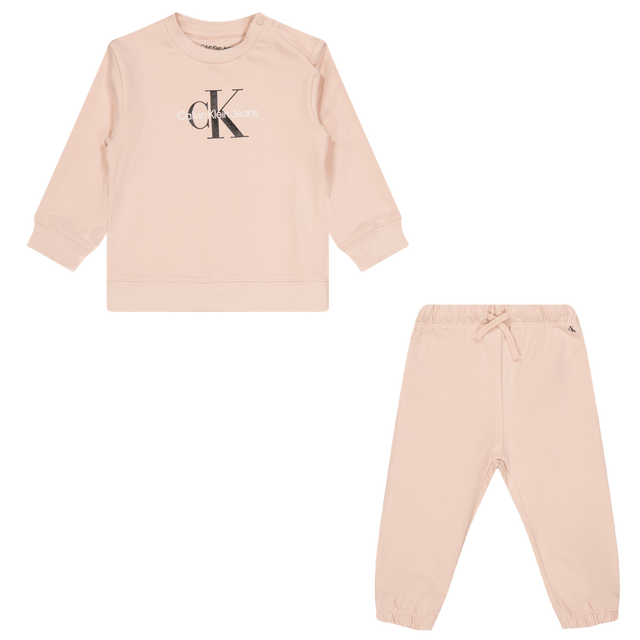 Calvin Klein Baby Girls Jogsuit Light Pink