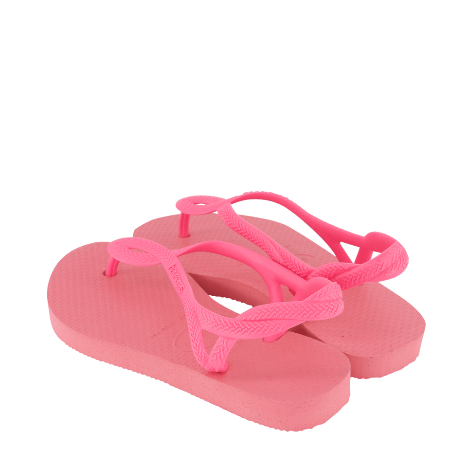 Havaianas Kids Girls Flip-Flops Fluoro Pink
