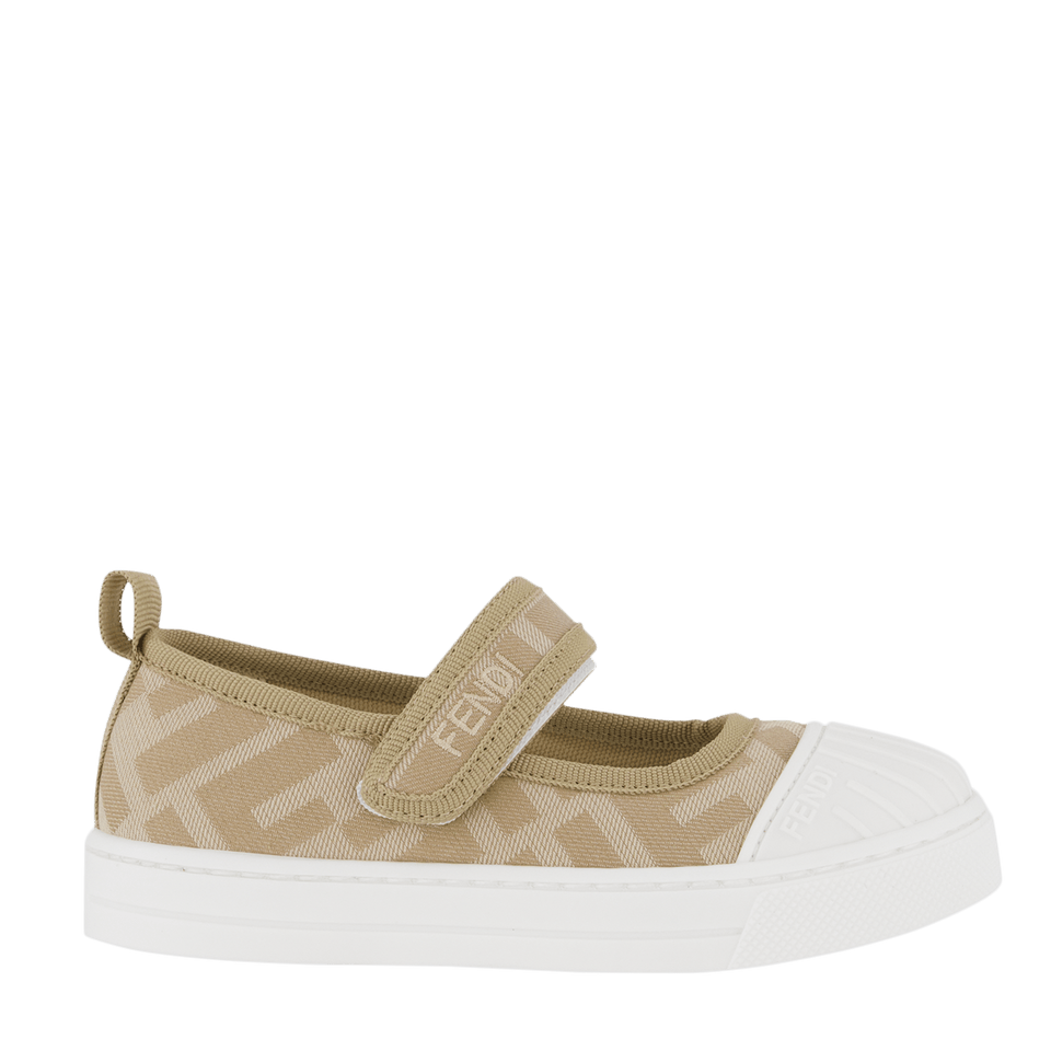 Fendi Kinder Meisjes Schoenen Licht Beige 19