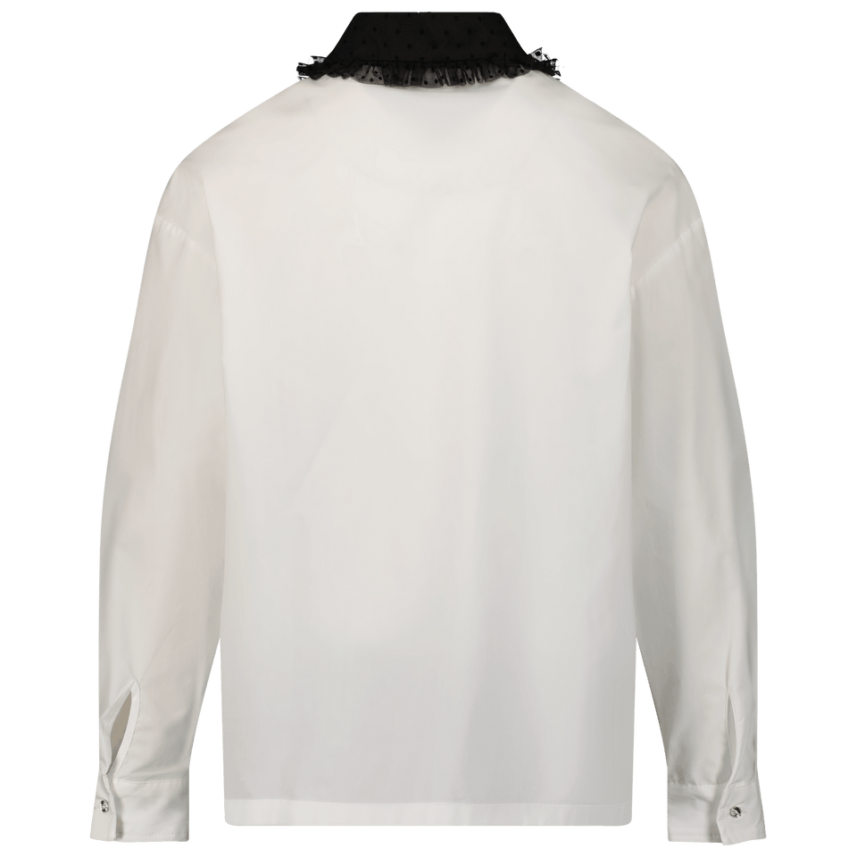 MonnaLisa Kinder Meisjes Blouse Off White