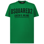 dsquared2種類のユニセックスTシャツグリーン