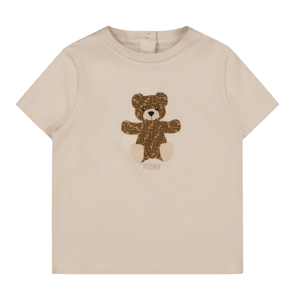 Fendi Baby Unisex T-Shirt Beige 3 mnd
