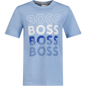 Boss Kids Boys T-Shirt Light Blue