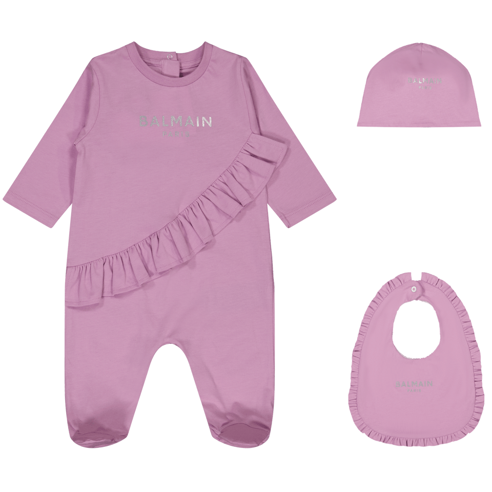 Balmain Baby Girls Bodysuit Lilac