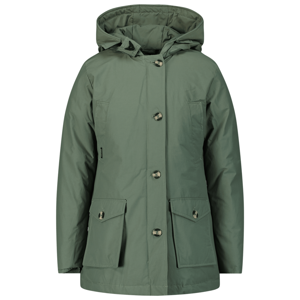 Airforce Kids Girls Coat Olive Green