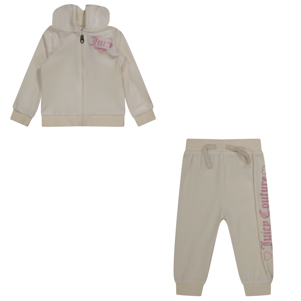 Juicy Couture Baby Girls Jogsuit Off White