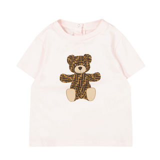 Fendi Kids Unisex T-Shirt Light Pink