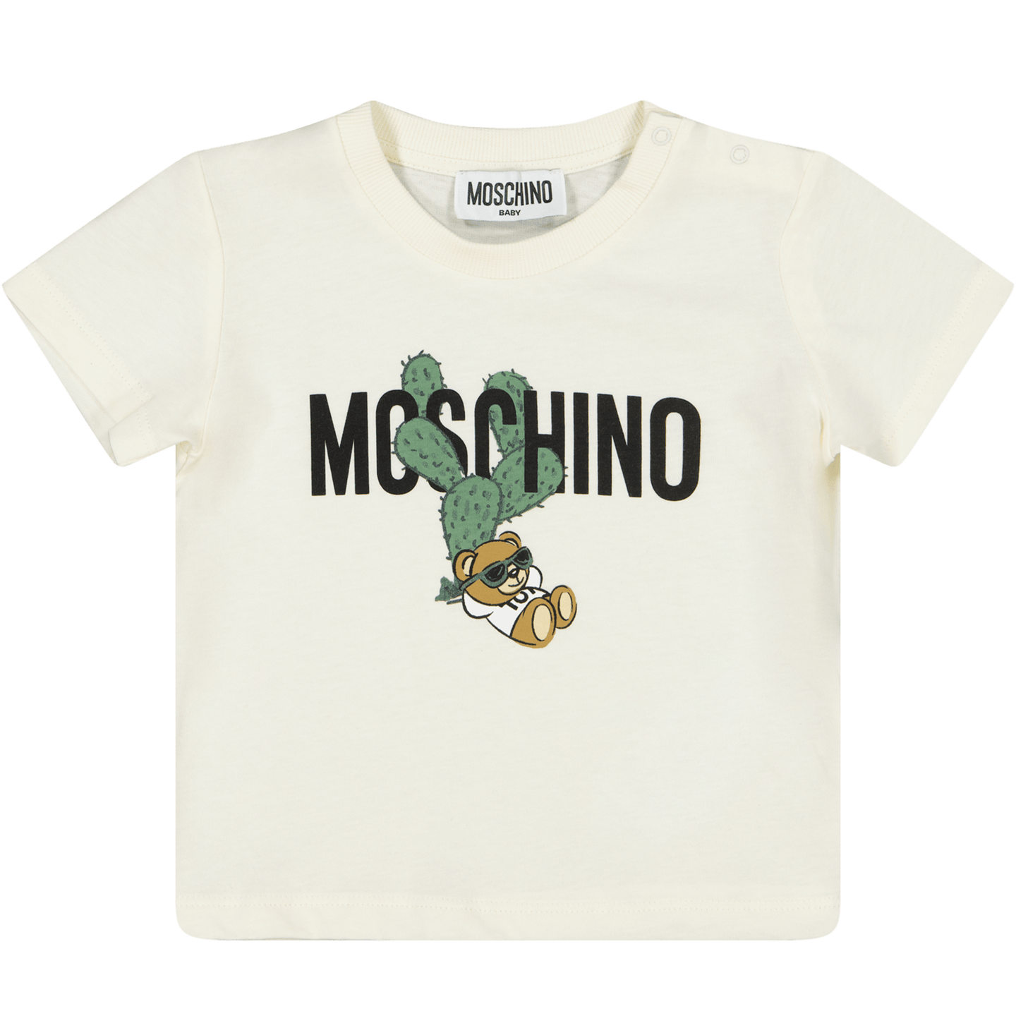 Moschino Baby Unisex T-Shirt Off White 3/6