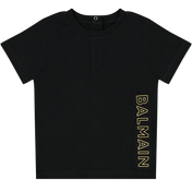 Balmain Baby Unisex Tシャツブラック