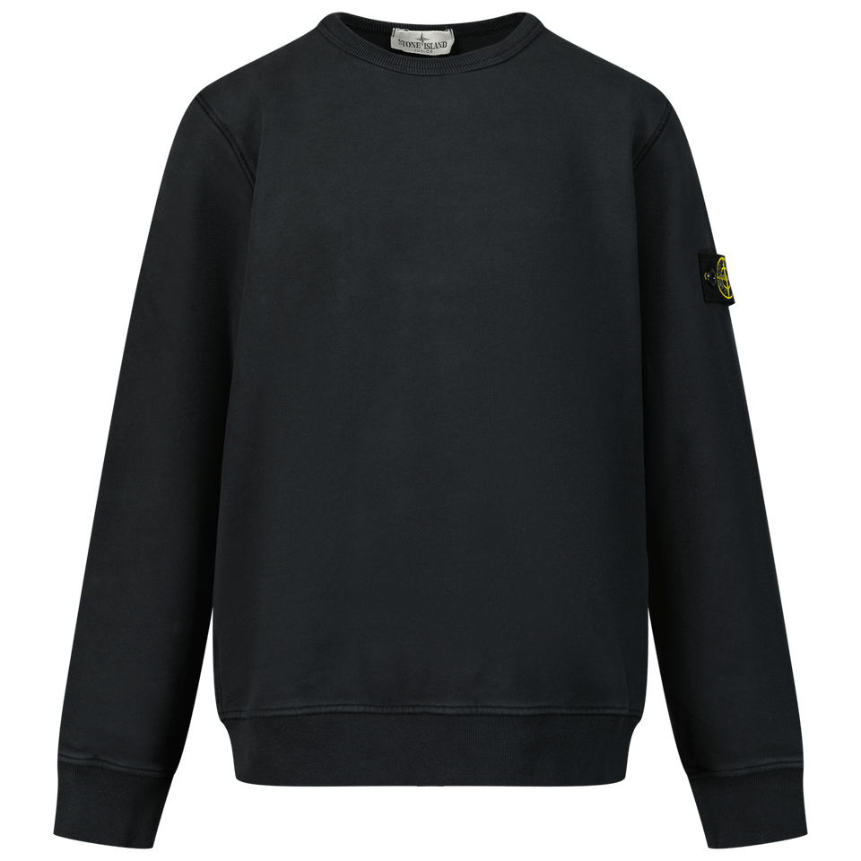 Stone Island Kinder Jongens Trui Zwart - Superstellar
