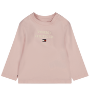 Tommy Hilfiger Bebek Kız T-Shirt Açık Pembe