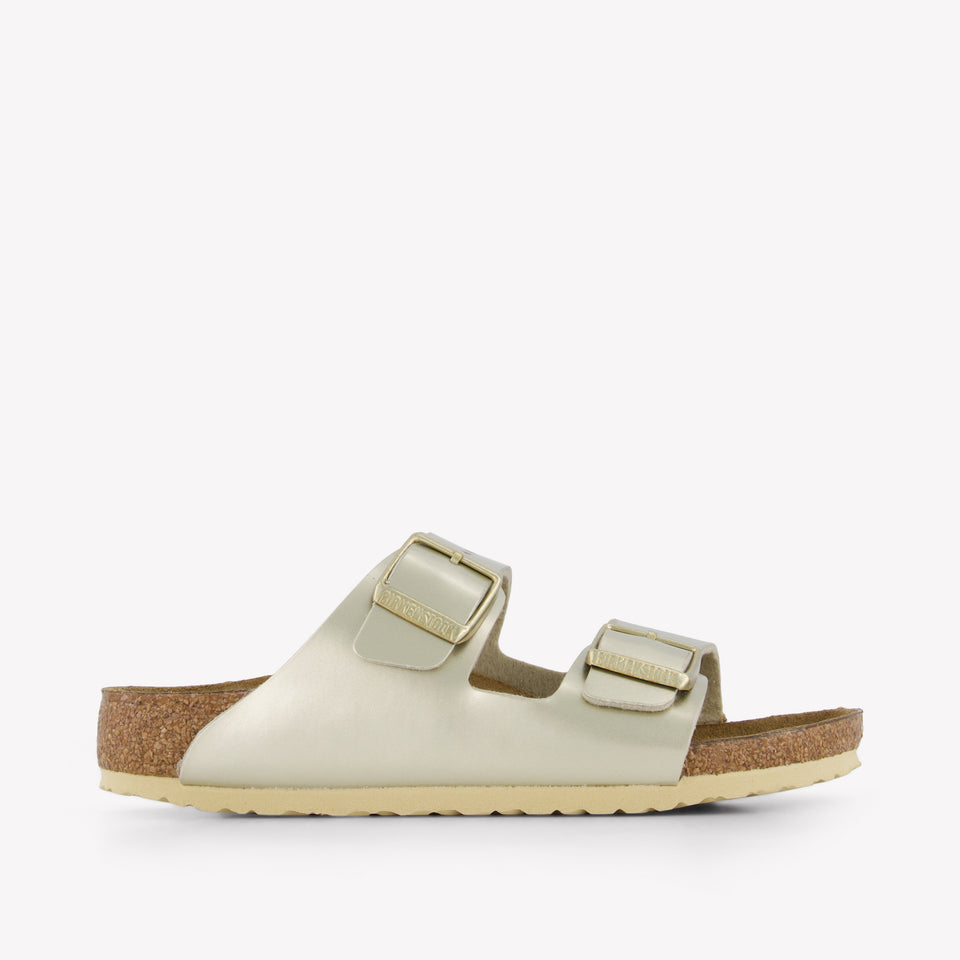 Birkenstock Arizona Girls Flipflops In Gold